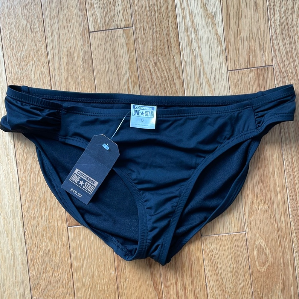 NWT black bikini bottom